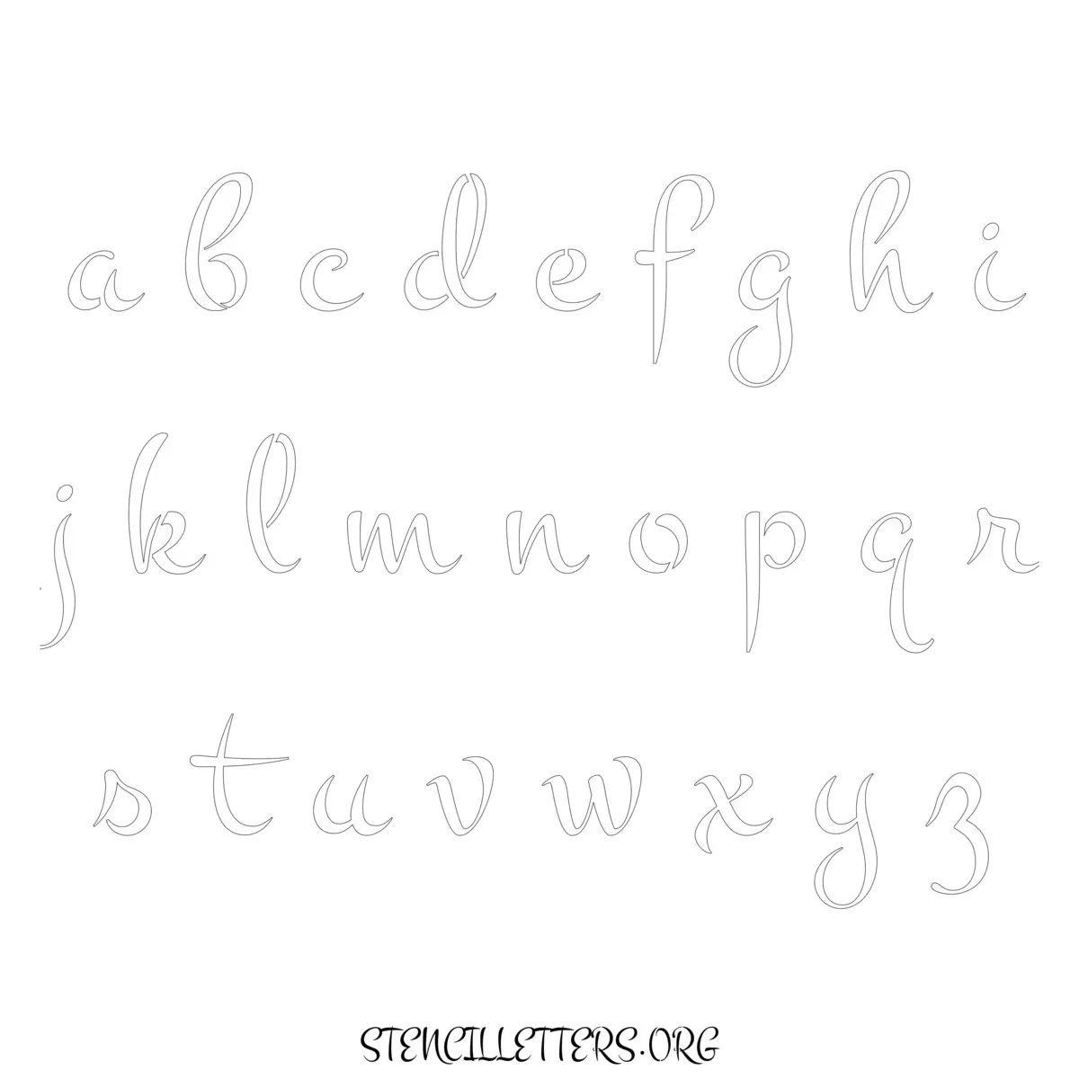 Free Printable Lowercase Letter Stencils Design Style 8 Elegant