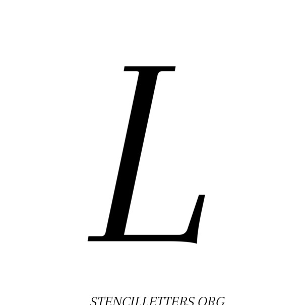 Classic Italic Free Printable Letter Stencils with Outline Cutout ...