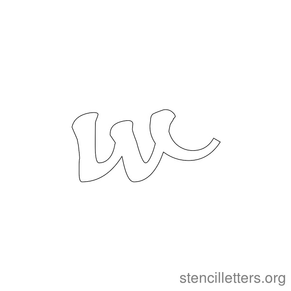 Cursive Brushed Handwriting Free Printable Stencil Letters - Stencil ...