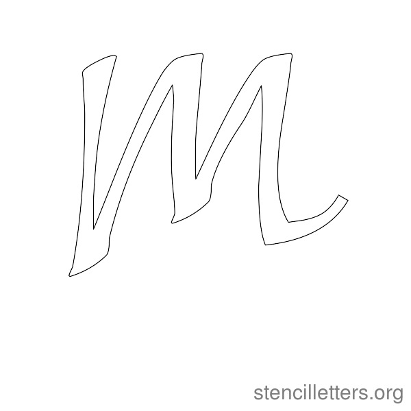 Cursive Brushed Handwriting Free Printable Stencil Letters Stencil