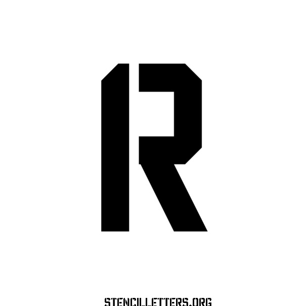 Futuristic Modern Free Printable Letter Stencils with Outline Cutout ...
