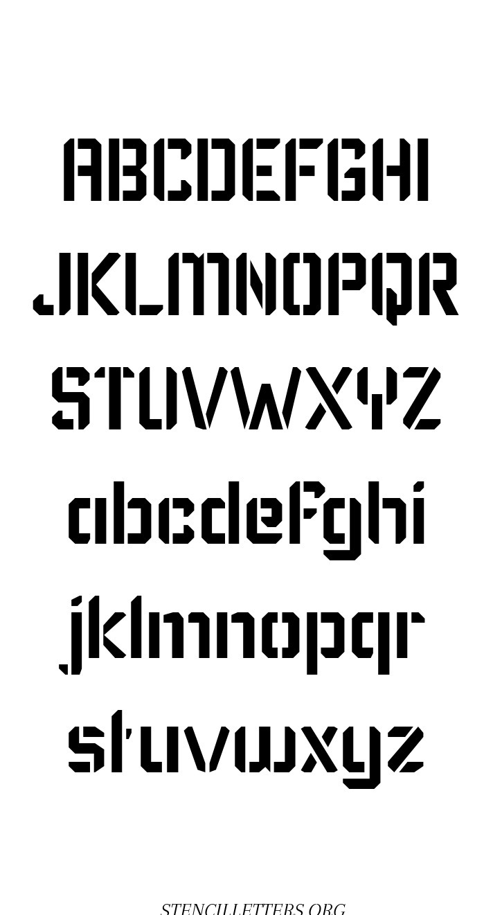 Futuristic Modern free printable letter stencils