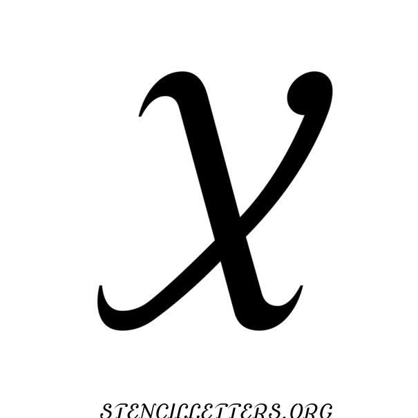 grand ornamental cursive free printable letter stencils