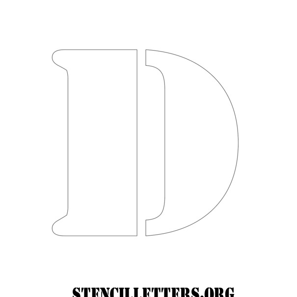 Industrial Caps Free Printable Letter Stencils with Outline Cutout ...