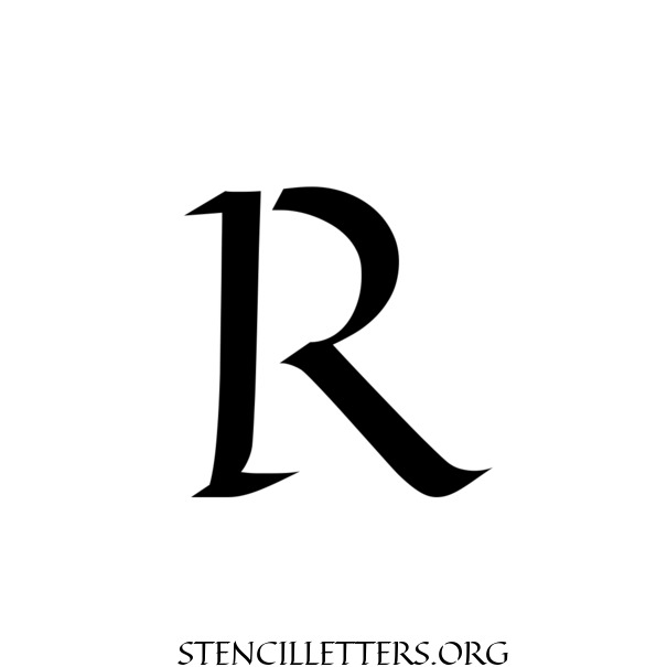 Longhand Calligraphy Free Printable Letter Stencils with Outline Cutout ...