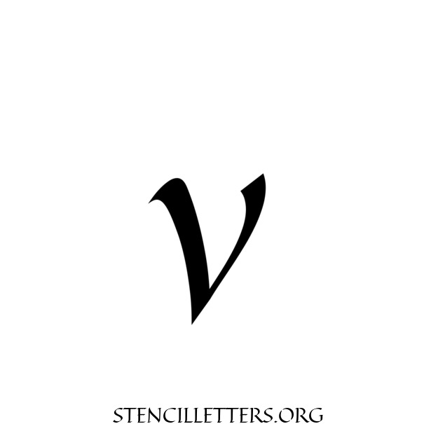 Longhand Calligraphy Free Printable Letter Stencils with Outline Cutout ...