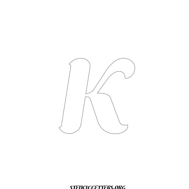 Natural Italic Free Printable Letter Stencils with Outline Cutout ...