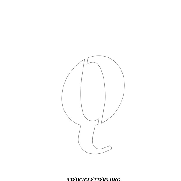 Natural Italic Free Printable Letter Stencils With Outline Cutout 