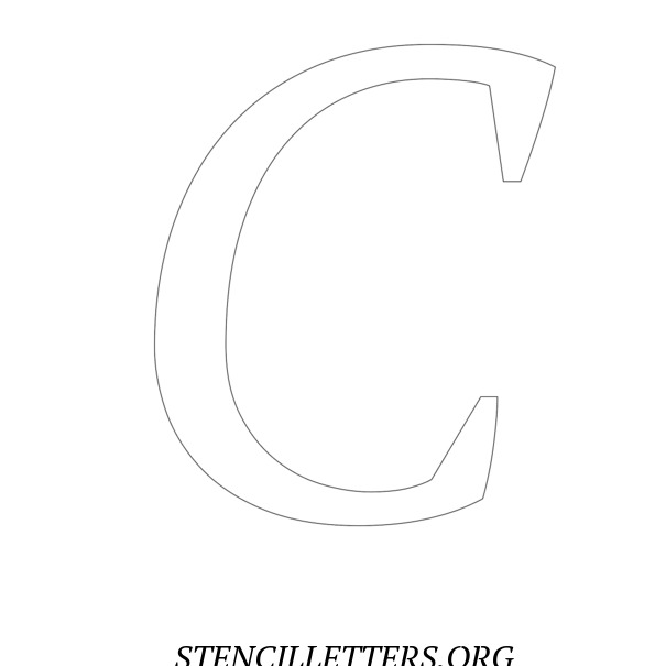 New Italic Free Printable Letter Stencils With Outline Cutout Letters