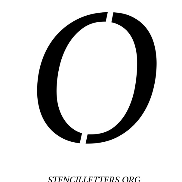 New Italic Free Printable Letter Stencils with Outline Cutout Letters ...