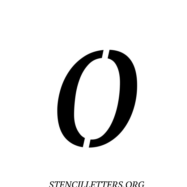 New Italic Free Printable Letter Stencils with Outline Cutout Letters ...