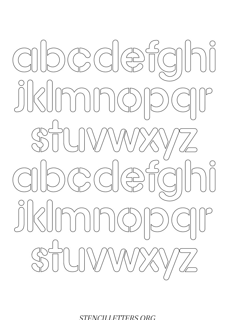 round display free printable letter stencils with outline cutout