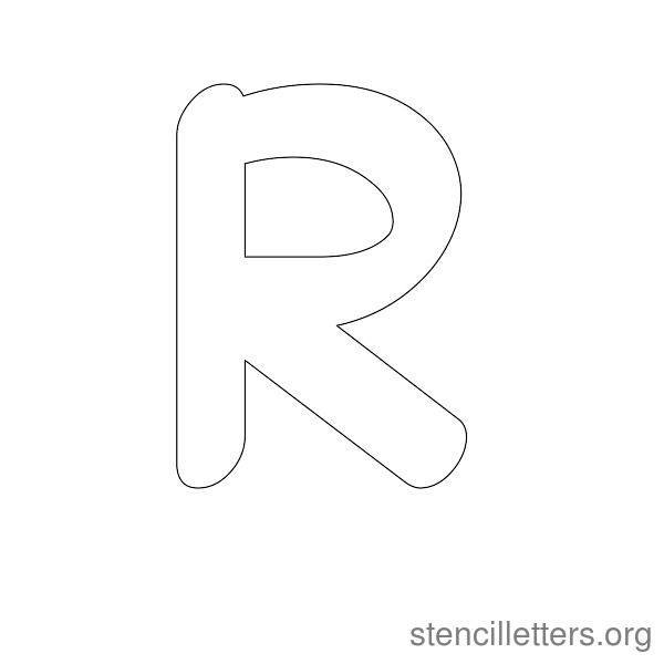 Simple Cartoon Stencil Letters - Stencil Letters Org