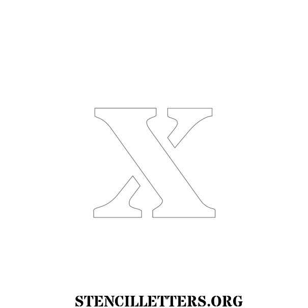 simple serif free printable letter stencils with outline cutout letters