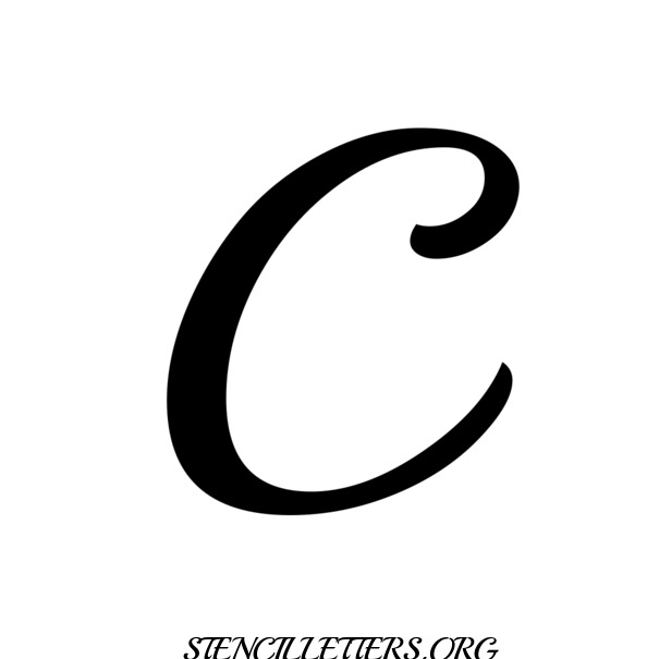 Typewriter Calligraphy Free Printable Letter Stencils with Outline ...