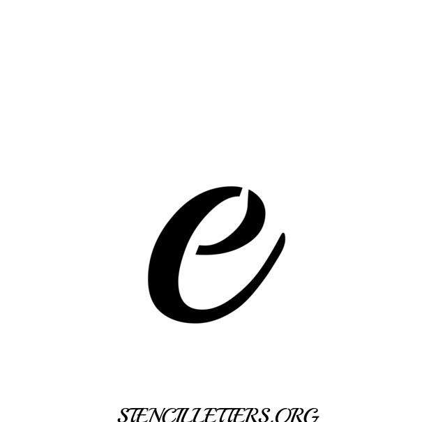 Typewriter Calligraphy Free Printable Letter Stencils With Outline