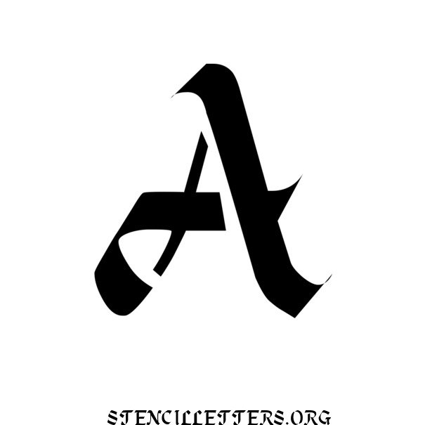 Victorian Gothic Calligraphy Free Printable Letter Stencils with ...