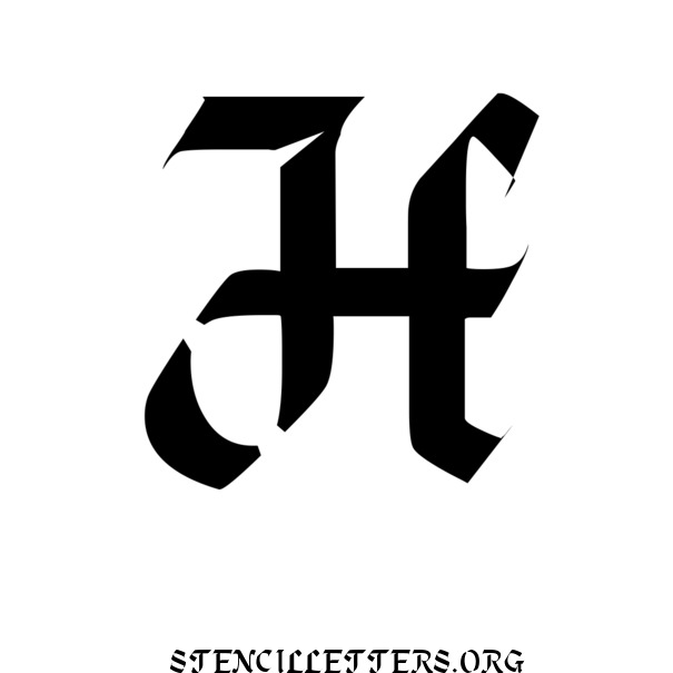 Victorian Gothic Calligraphy Free Printable Letter Stencils with ...