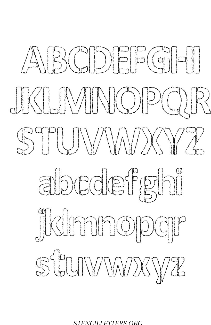 woodcut novelty free printable letter stencils with