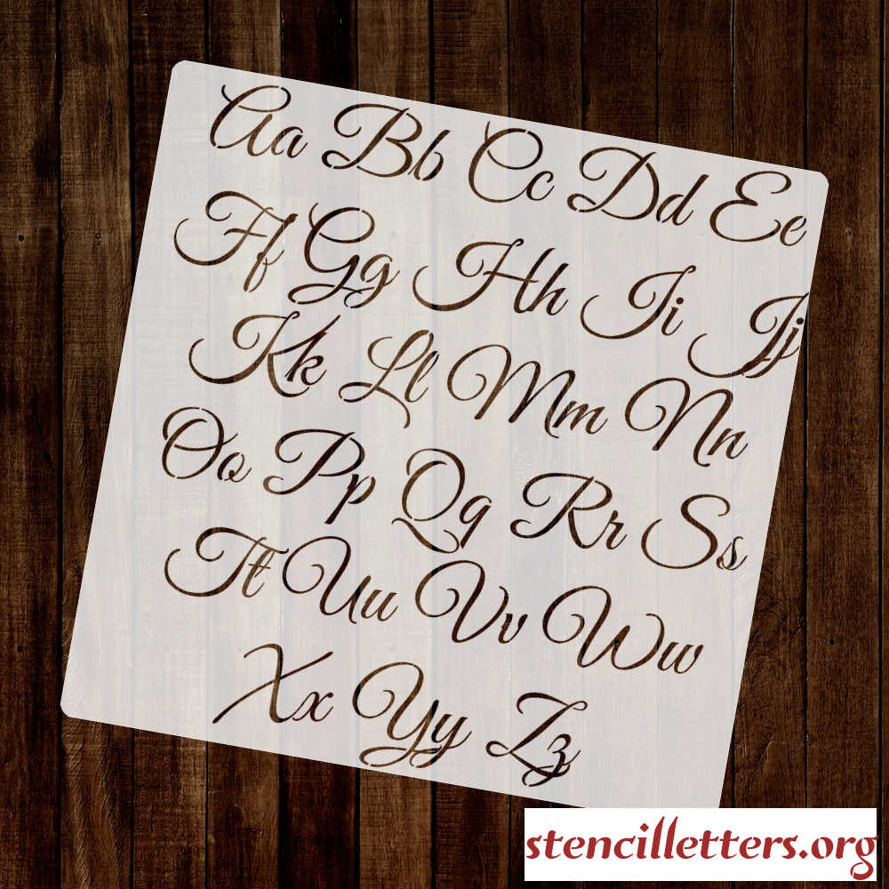 stylish in calligraphy alphabet stencil set stencil