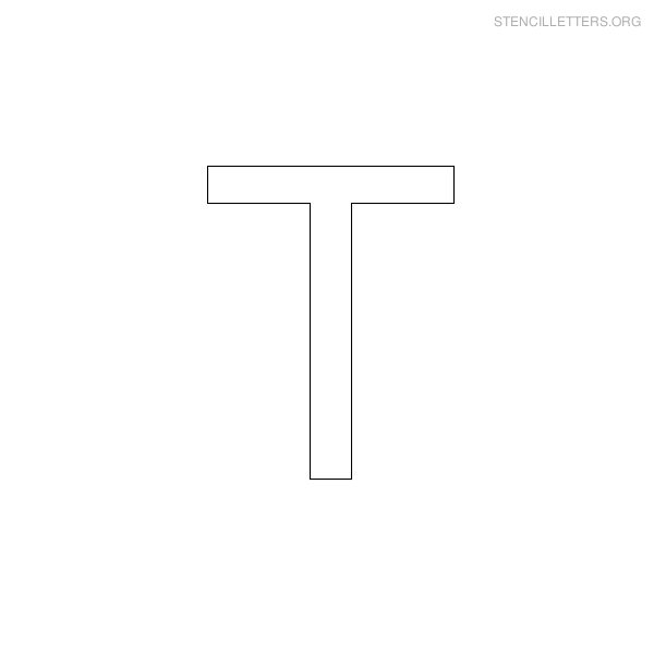 Stencil Letter Arial T