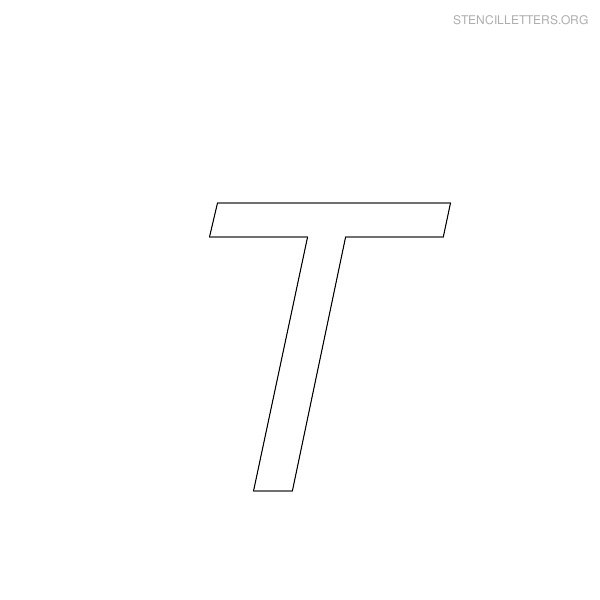 Stencil Letter Italic T