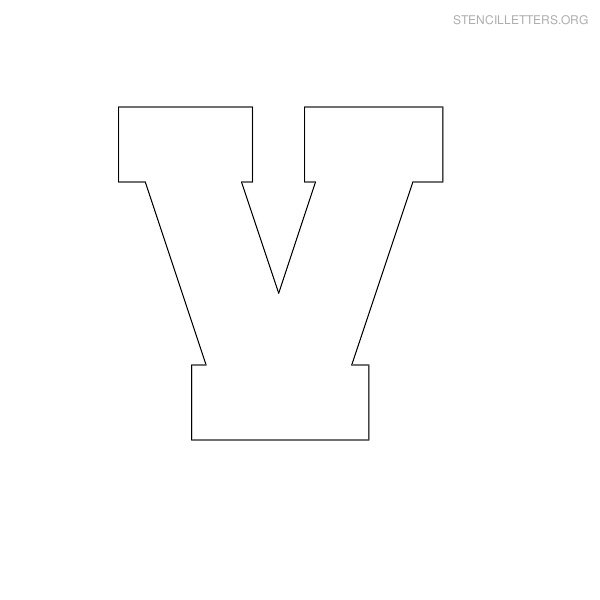 Stencil Letter Block V