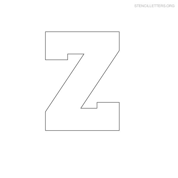 Stencil Letter Block Z