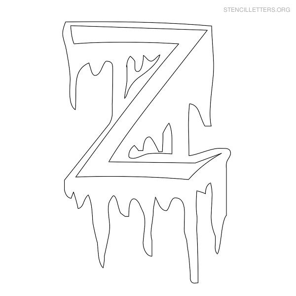 Stencil Letter Halloween Z