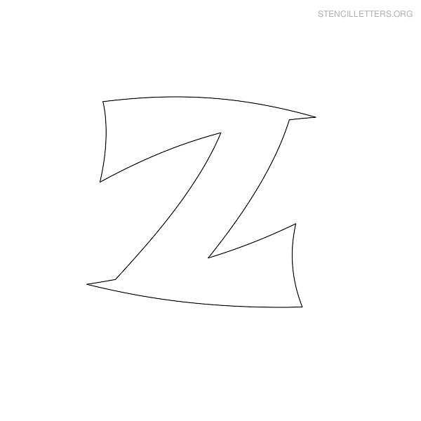 Stencil Letter Japanese Z